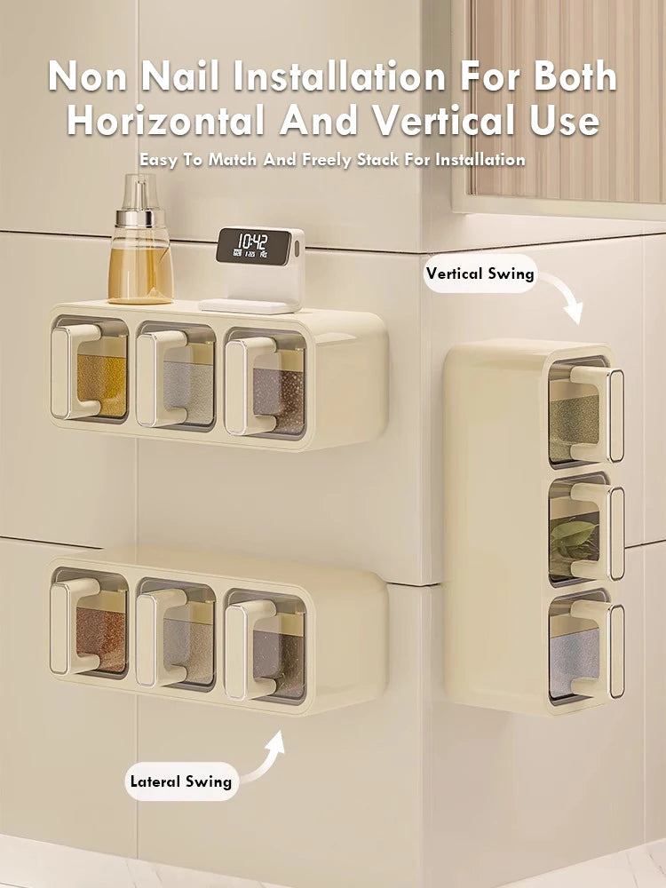 Kitchen Seasoning Storage Rack Combination Set