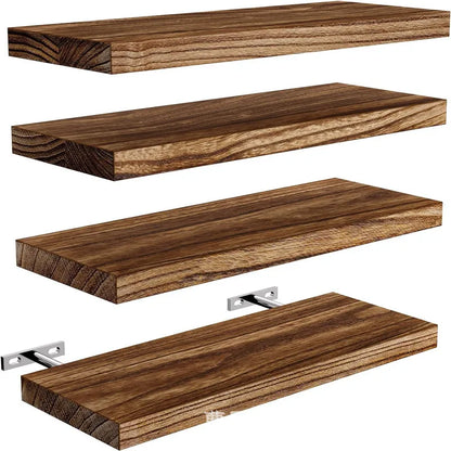 Wall Suspended Wooden Shelving