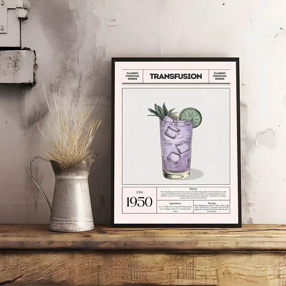 Cool Cocktail Wine Art