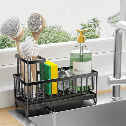 Kitchen Sink Sponge with High Brush Rack