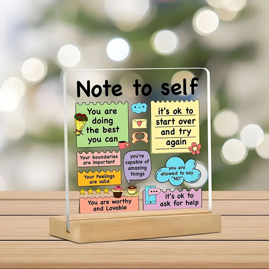 Inspirational Acrylic Positive Affirmation Self-love Reminder