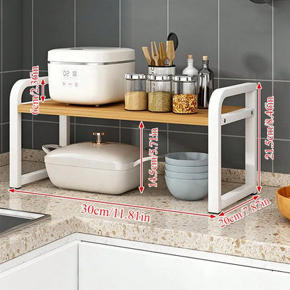 Kitchen Layered Shelves For Countertops