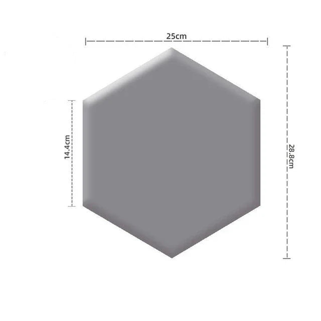 1PC Hexagon Adhesive Bed Headboard
