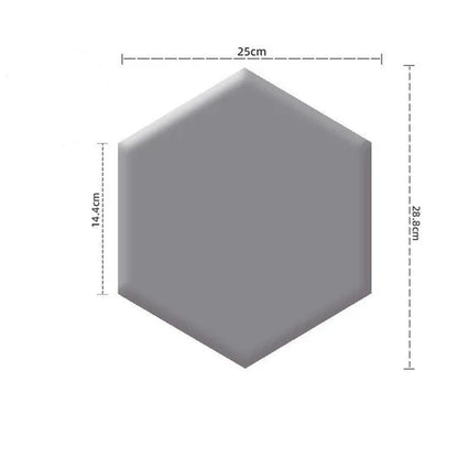 1PC Hexagon Adhesive Bed Headboard