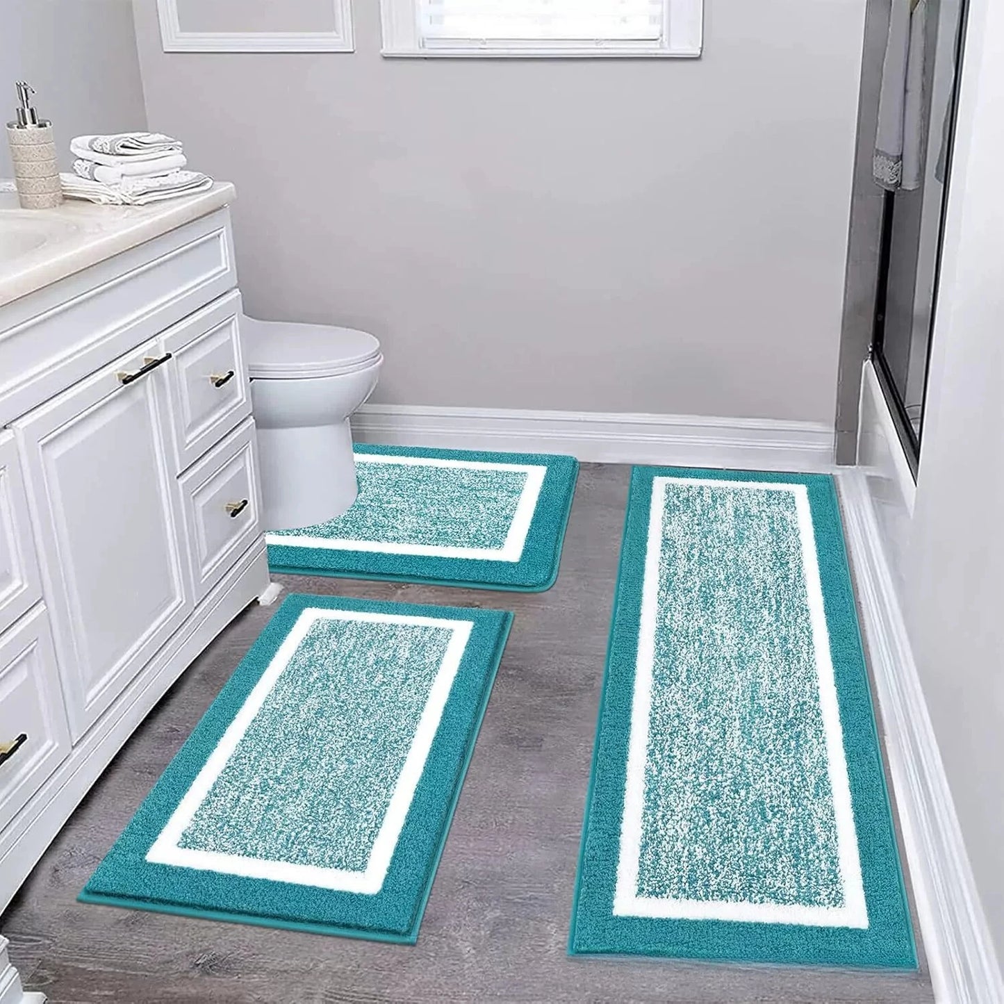 Washable Microfiber Bathroom Rugs