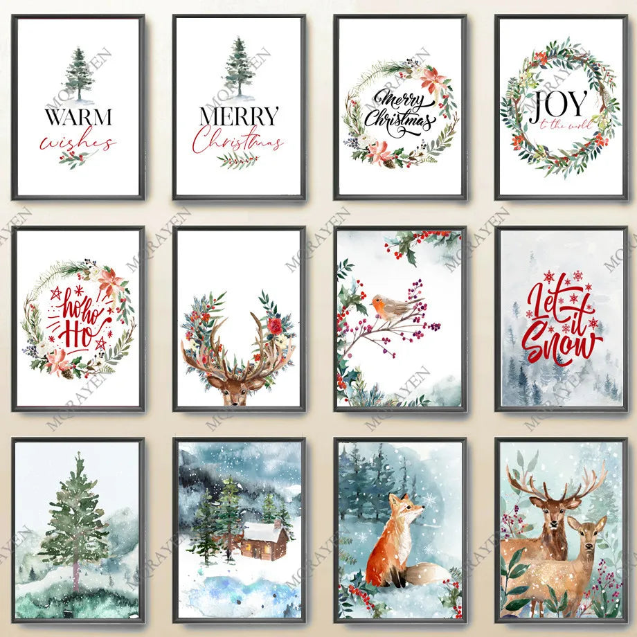 Holiday Decor Christmas Theme Prints