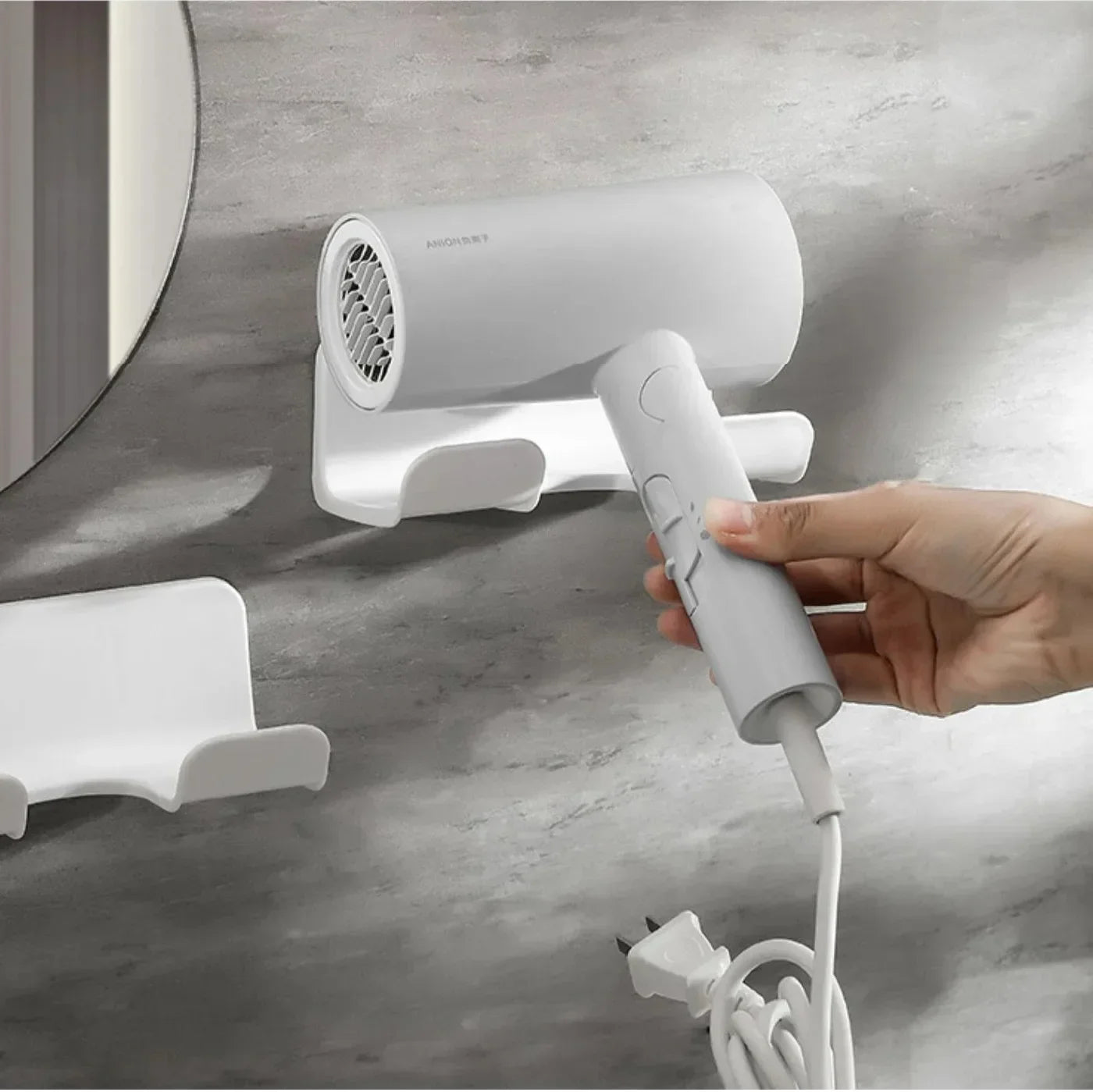 Hair Dryer Storage Rack,
