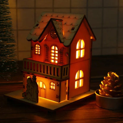 Holiday LED Lights Log House