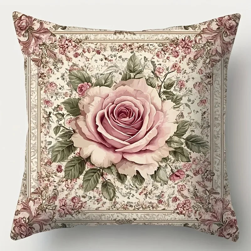 Modern floral pattern decorative pillow cover