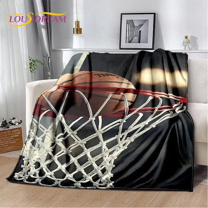 Basketball Art Cartoon Soft Plush Blanket