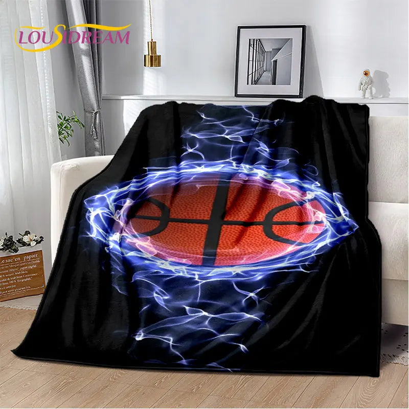 Basketball Art Cartoon Soft Plush Blanket
