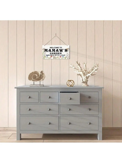 Rustic Wooden Kitchen Wall Decor Sign - "This Kitchen Offers Food Love Joy"
