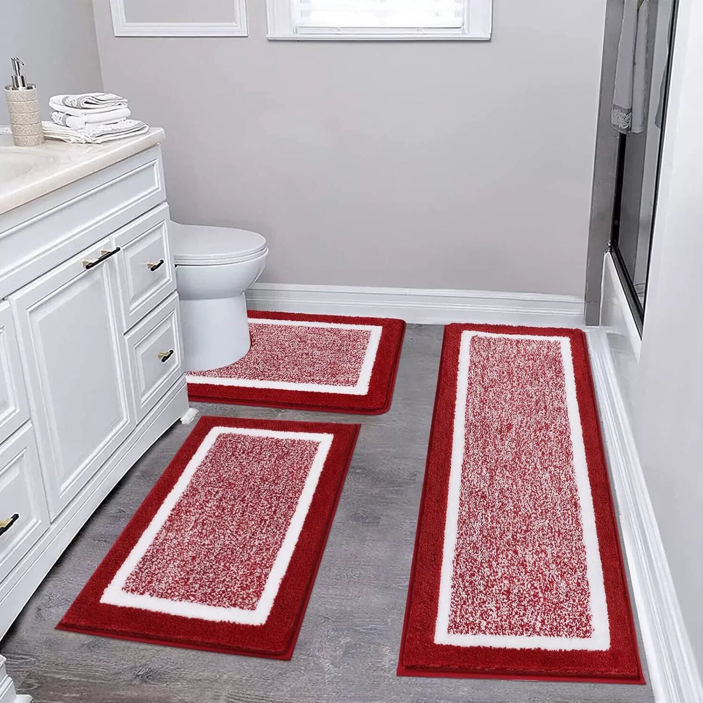 Washable Microfiber Bathroom Rugs