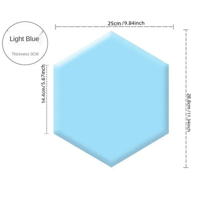 1PC Hexagon Adhesive Bed Headboard