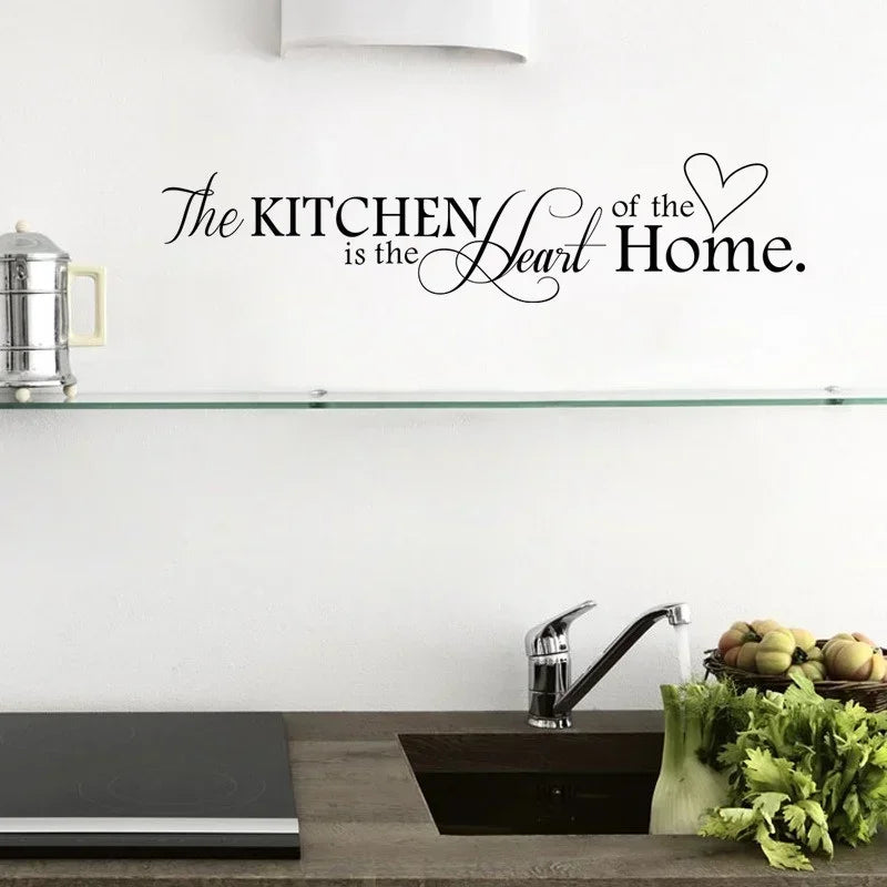 The Kitchen Is Heart Home Wall Stickers