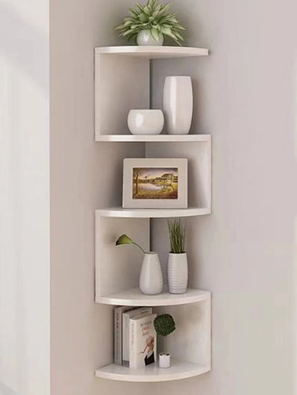 5-Tier Shelf Corner Floating Shelves