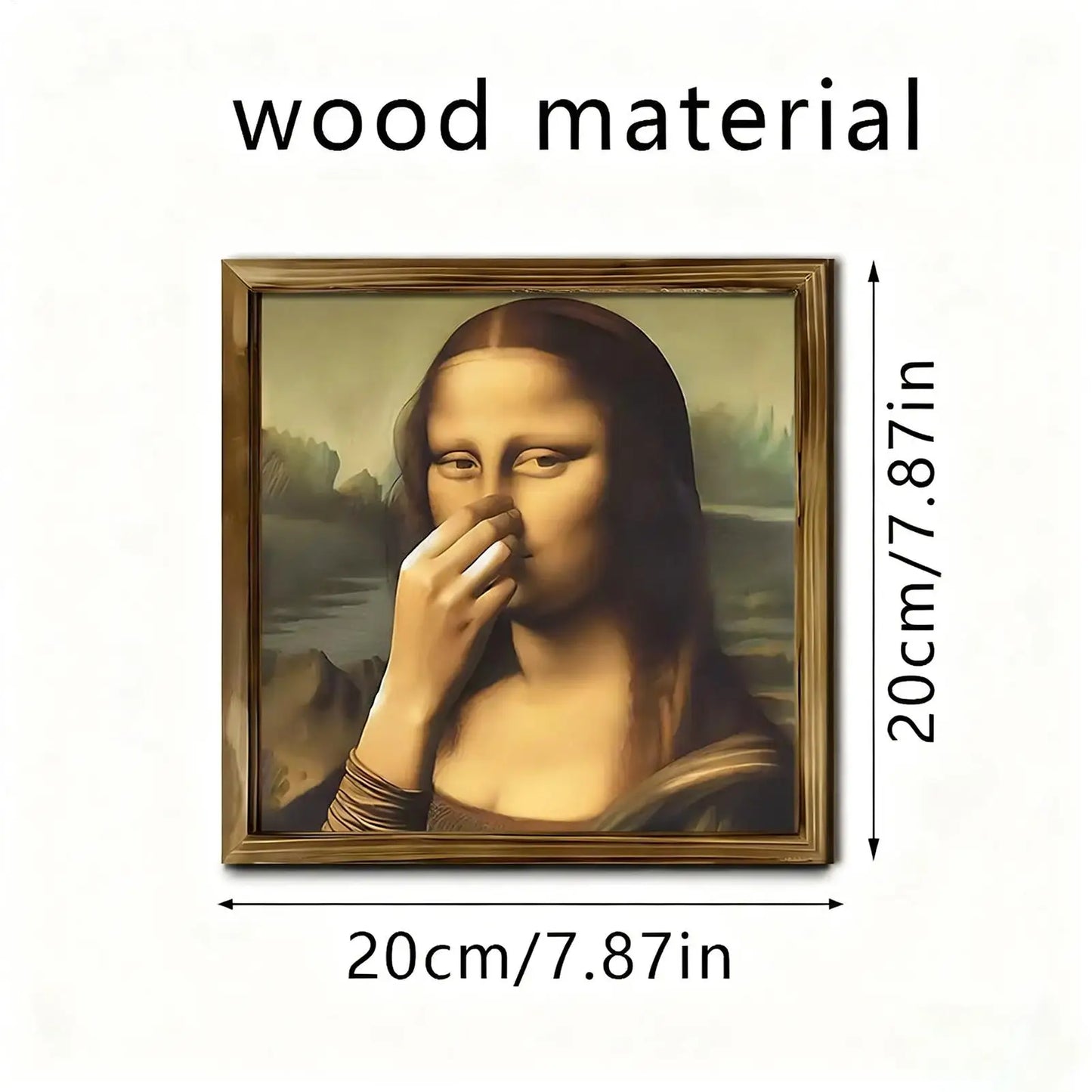 Mona Lisa Holding her Nose -Great Bathroom Wall Art