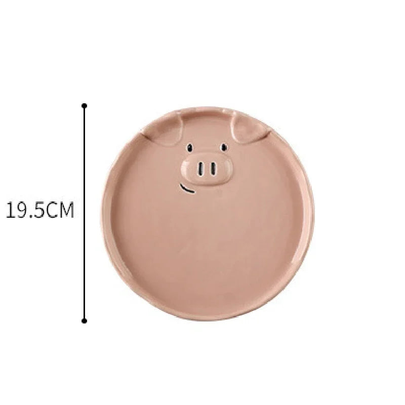 Creative Cute Pink Pig Dishes