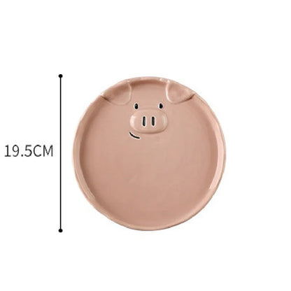 Creative Cute Pink Pig Dishes