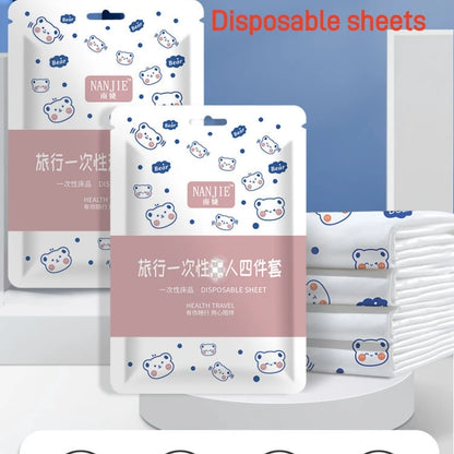 Non-Woven Bedding Set Disposable Duvet Cover 3/4pcs
