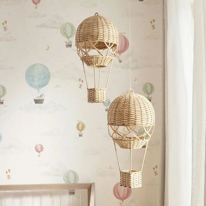 Rattan Hot Air Balloon Children's Room Home Decor in Tiny Dream Collection
