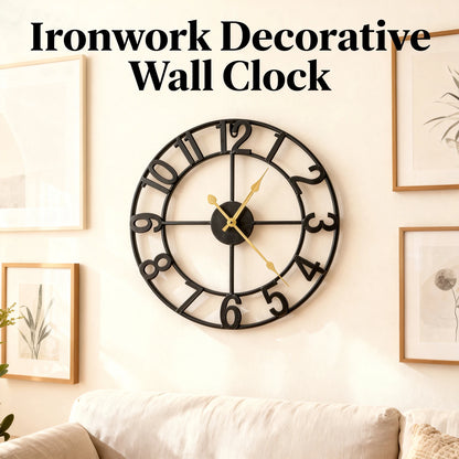 Iron Work Wall Clock