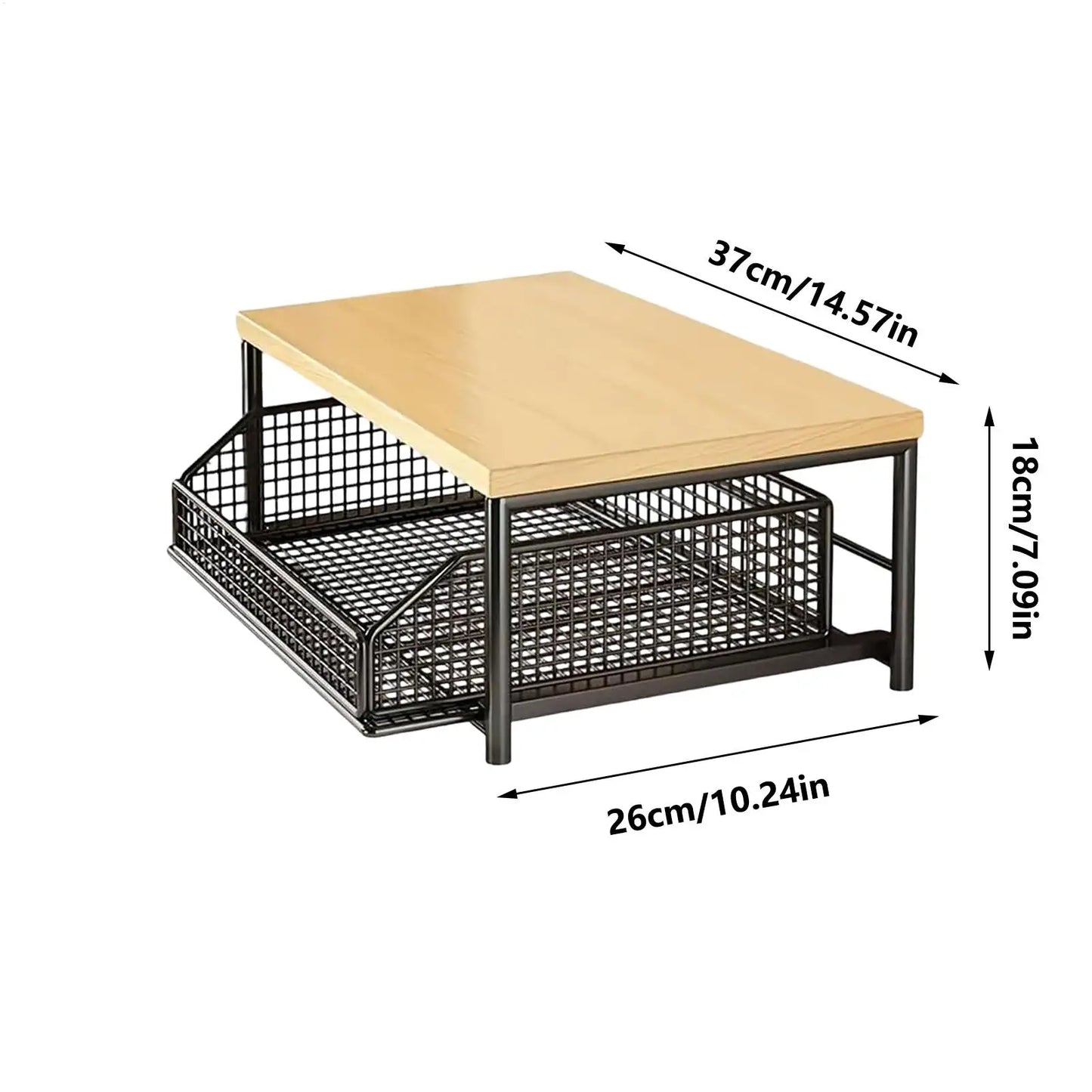 Kitchen Storage Rack Upright Shelf with Drawer