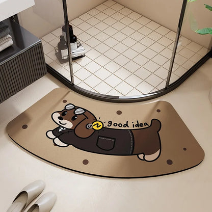 Arched Bathroom Floor Mat