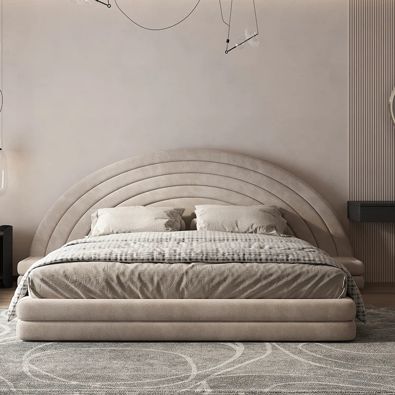 Double Headboard Bed Luxury Nightstands Nordic Frame Design Bed Children Bedroom Multifunctional Camas Matrimonial Furnitures