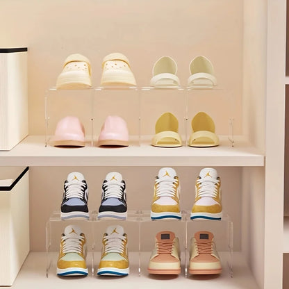 2/4 Pack Space-Saving Vertical Shoe Rack Organizer