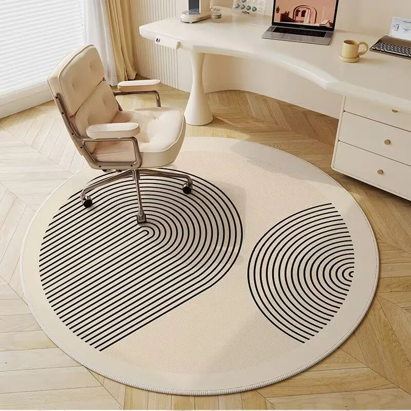 Ins Play Area Round Rugs Non-Slip Circle Classroom Rug Game Floor Mat for Bedroom Living Room Office Entryway Home Decor