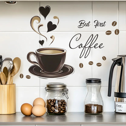 kitchen coffee cup quote wall sticker
