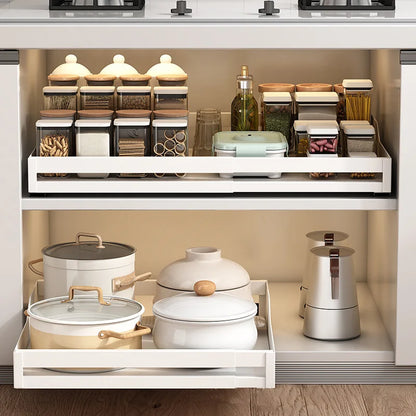 Kitchen Shelves With Slide Rails