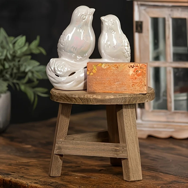 Wooden Mini Stool Display Stand