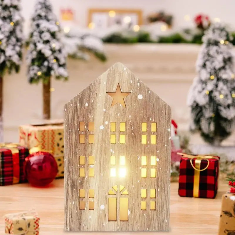 Christmas Wooden House Decor