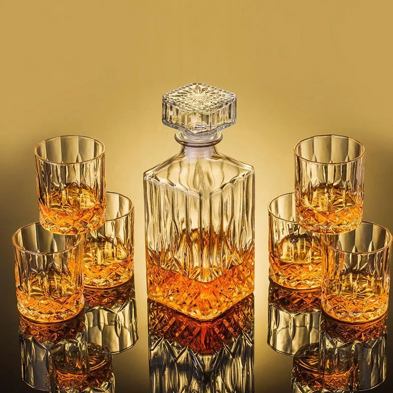 High-End Lead-Free Transparent Glass Decanter