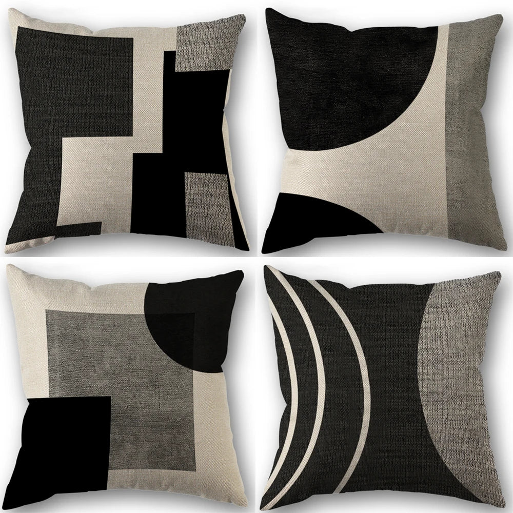 Modern Boho Abstract Geometric Pillow Cover