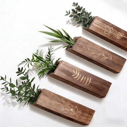 Wooden Wall Flower Pot