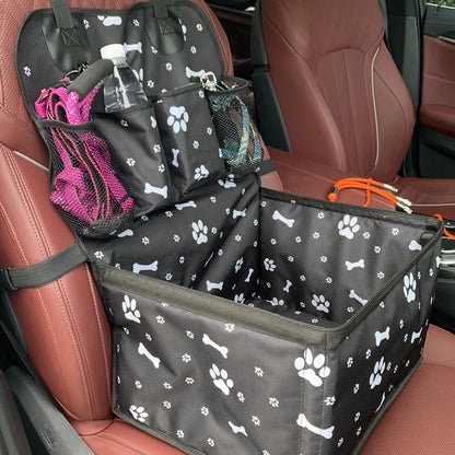 Dog Car Seat with Storage Pockets