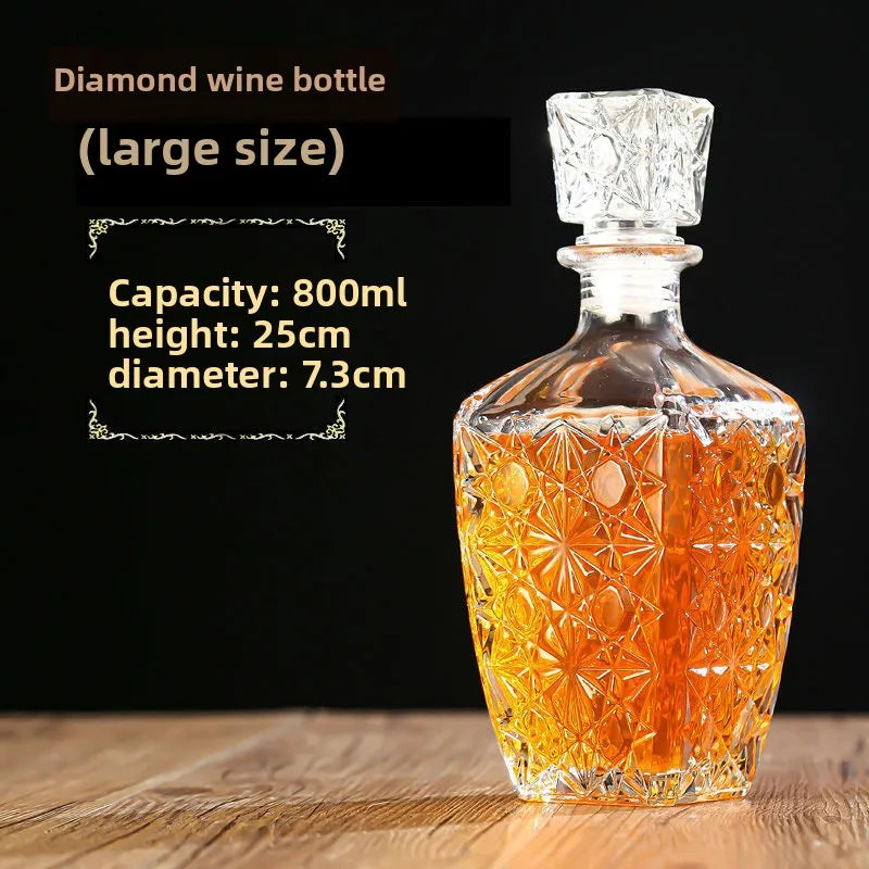 High-End Lead-Free Transparent Glass Decanter