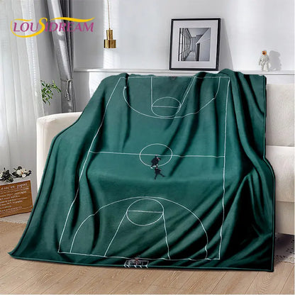 Basketball Art Cartoon Soft Plush Blanket