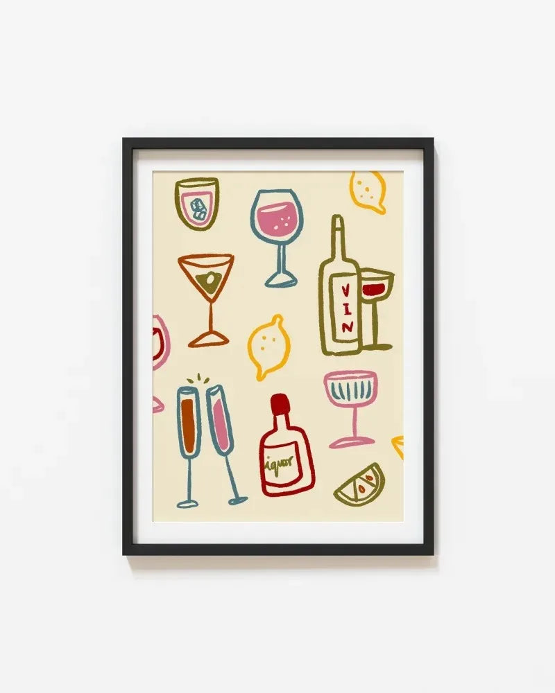 Wine Glass Alcohol Poster