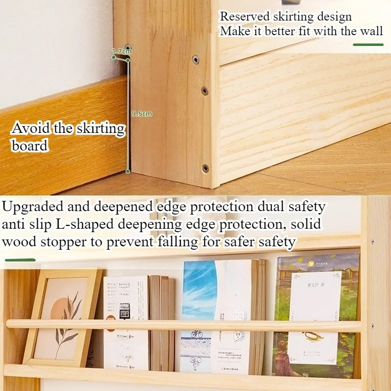 Simple Solid Wood Bookshelf,