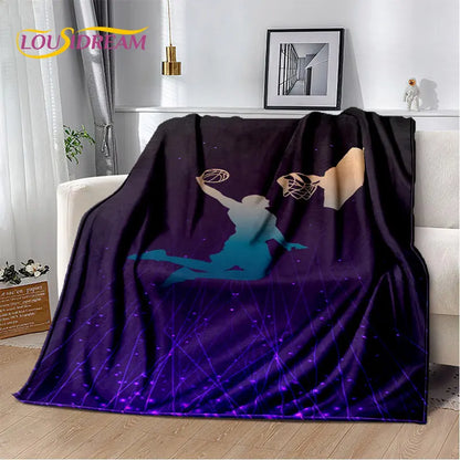 Basketball Art Cartoon Soft Plush Blanket