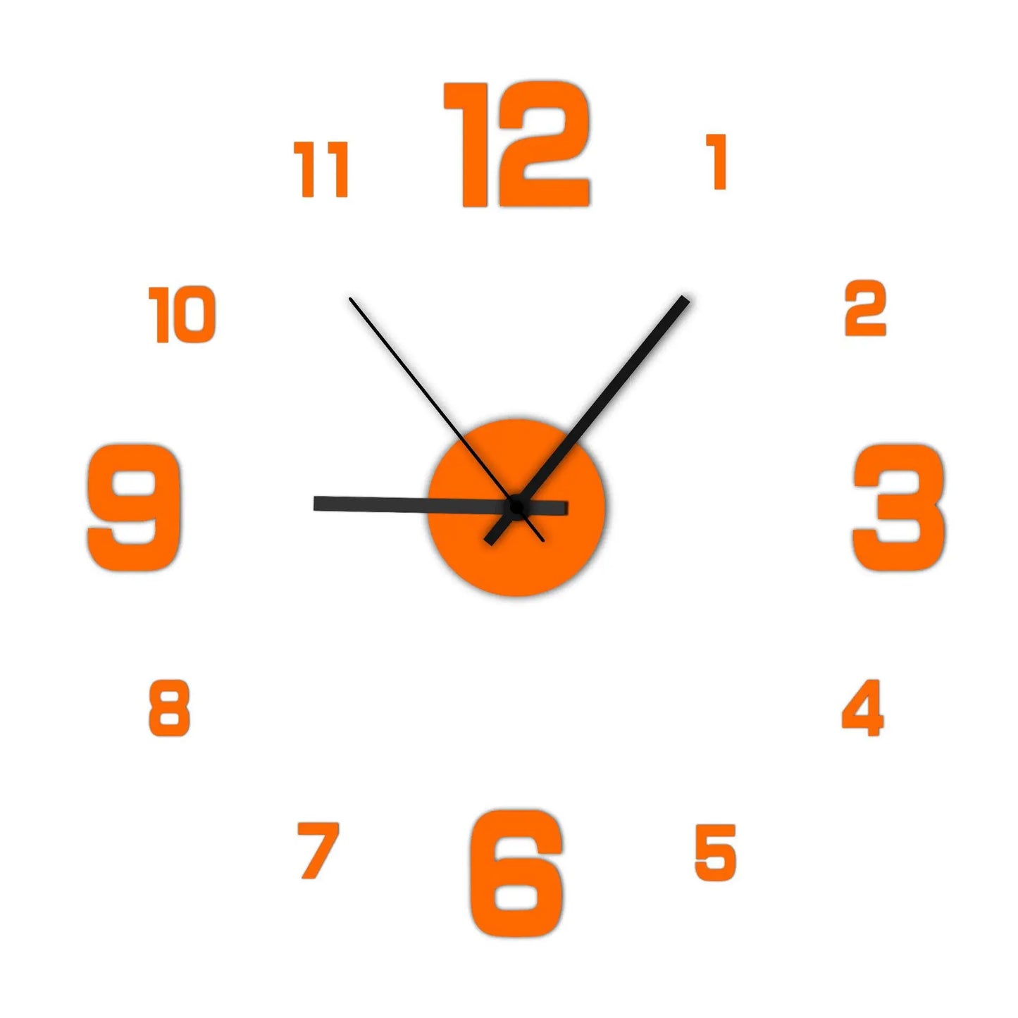 Frameless  Wall Decal Clock