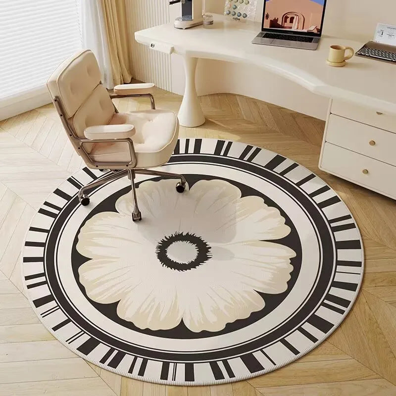 Ins Play Area Round Rugs Non-Slip Circle Classroom Rug Game Floor Mat for Bedroom Living Room Office Entryway Home Decor