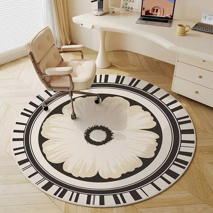Ins Play Area Round Rugs Non-Slip Circle Classroom Rug Game Floor Mat for Bedroom Living Room Office Entryway Home Decor