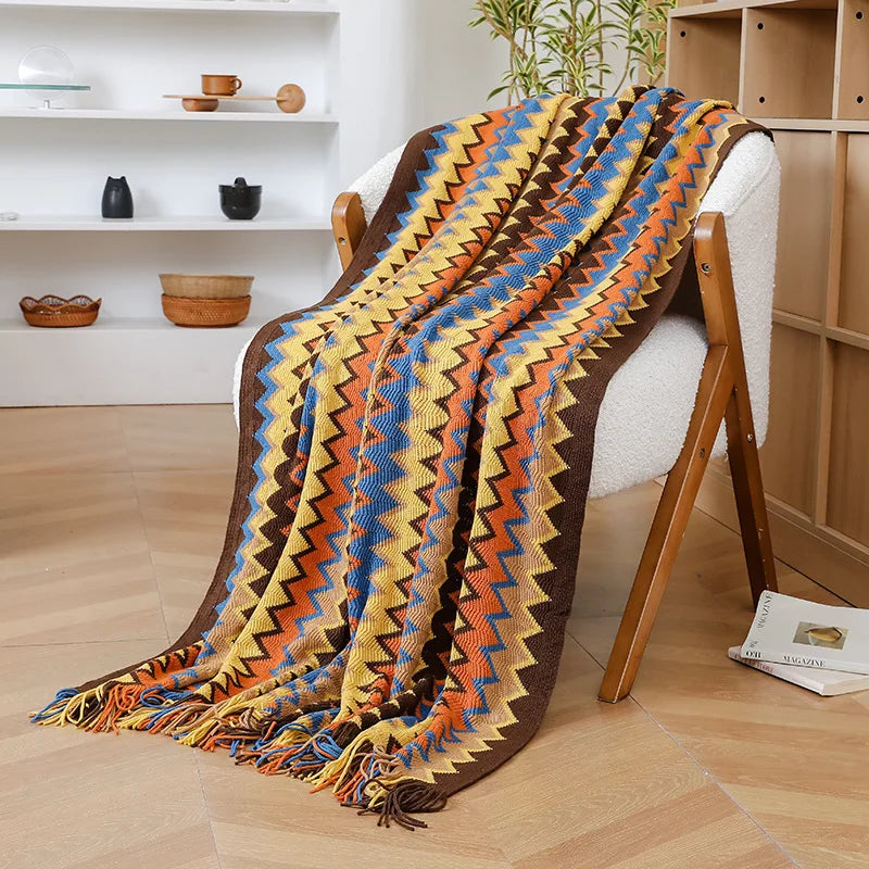 100% Cotton Bohemian Style Blanket
