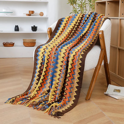 100% Cotton Bohemian Style Blanket