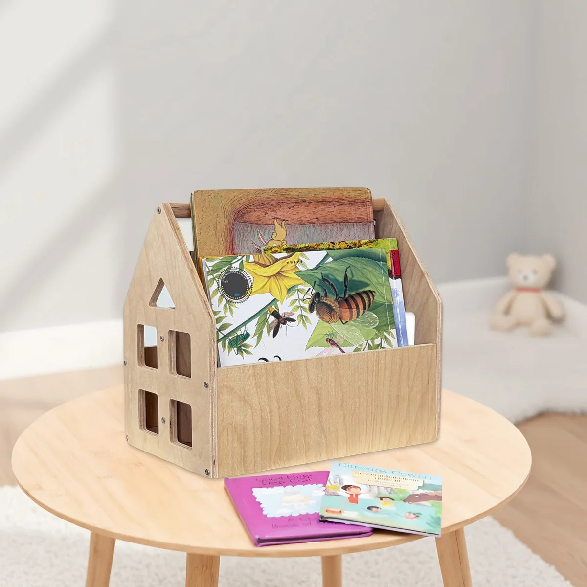 Toddler Portable Bookshelf Double-Sided for Tiny Dream Collection